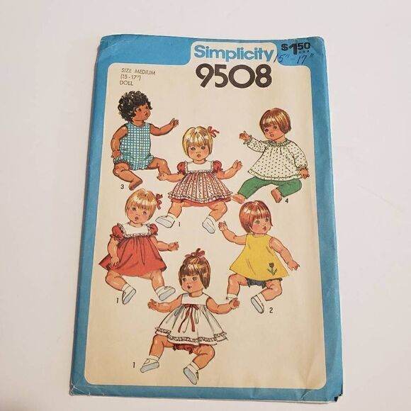 Lot of Two Vintage Simplicity Doll Sewing Patterns - Picture 4 of 6